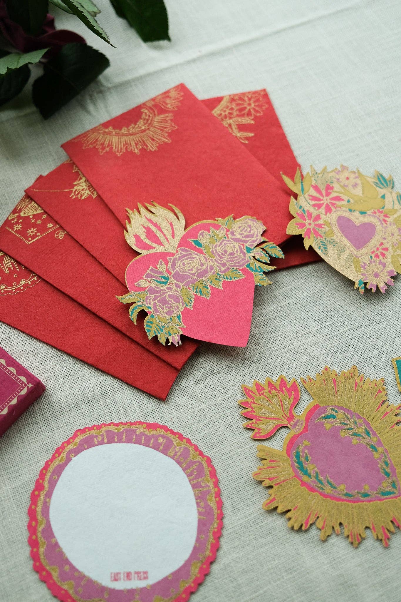 LOVE  HEART NOTECARDS