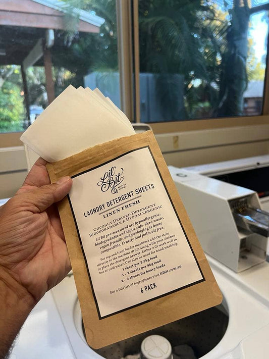 LAUNDRY DETERGENT SHEETS TRAVEL PACK OF 6 - PLANT BASED