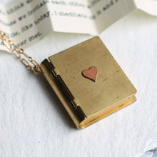 Load image into Gallery viewer, LOVE STORY LOCKET BOOK NECKLACE