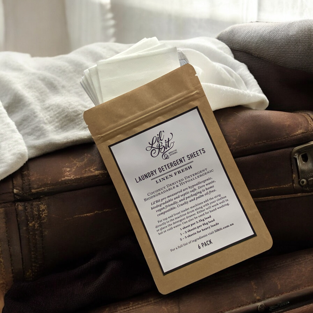 LAUNDRY DETERGENT SHEETS TRAVEL PACK OF 6 - PLANT BASED