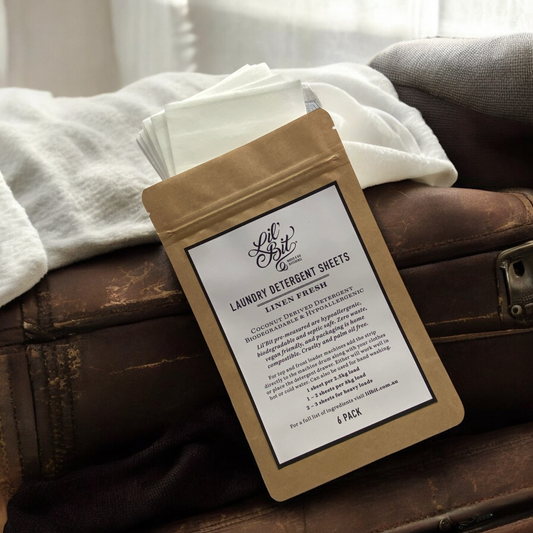 LAUNDRY DETERGENT SHEETS TRAVEL PACK OF 6 - PLANT BASED