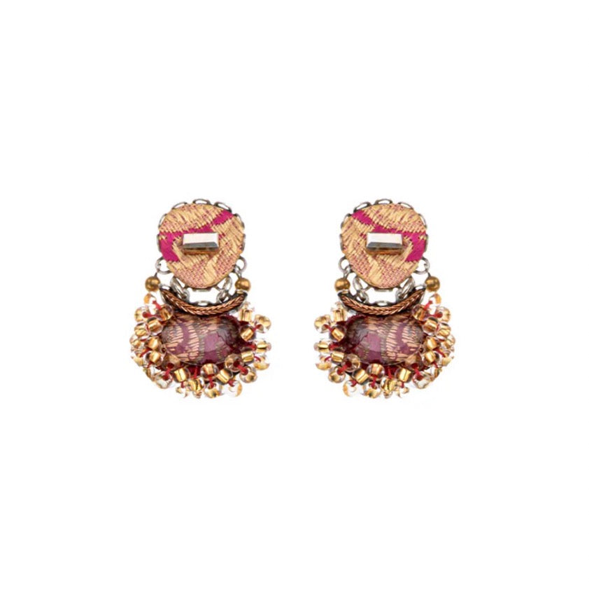PETALINE PURPLE EARRINGS - PLUM WINE SET