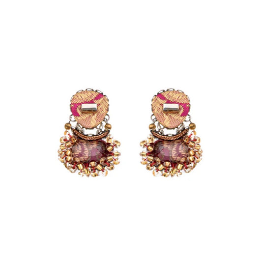 PETALINE PURPLE EARRINGS - PLUM WINE SET