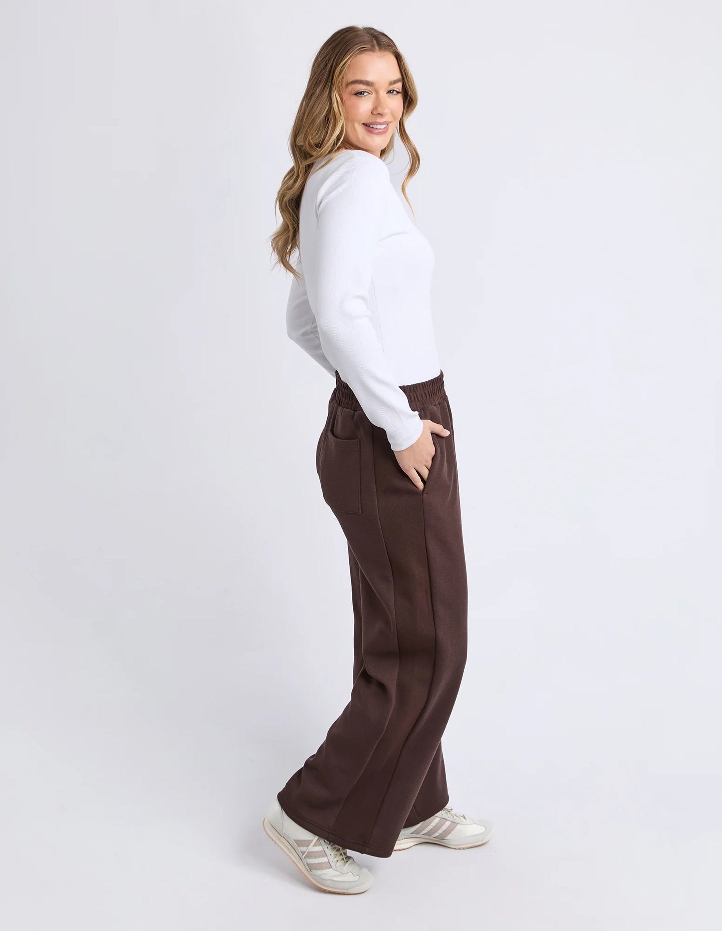 HARPER TRACK PANT - COFFEE BEAN