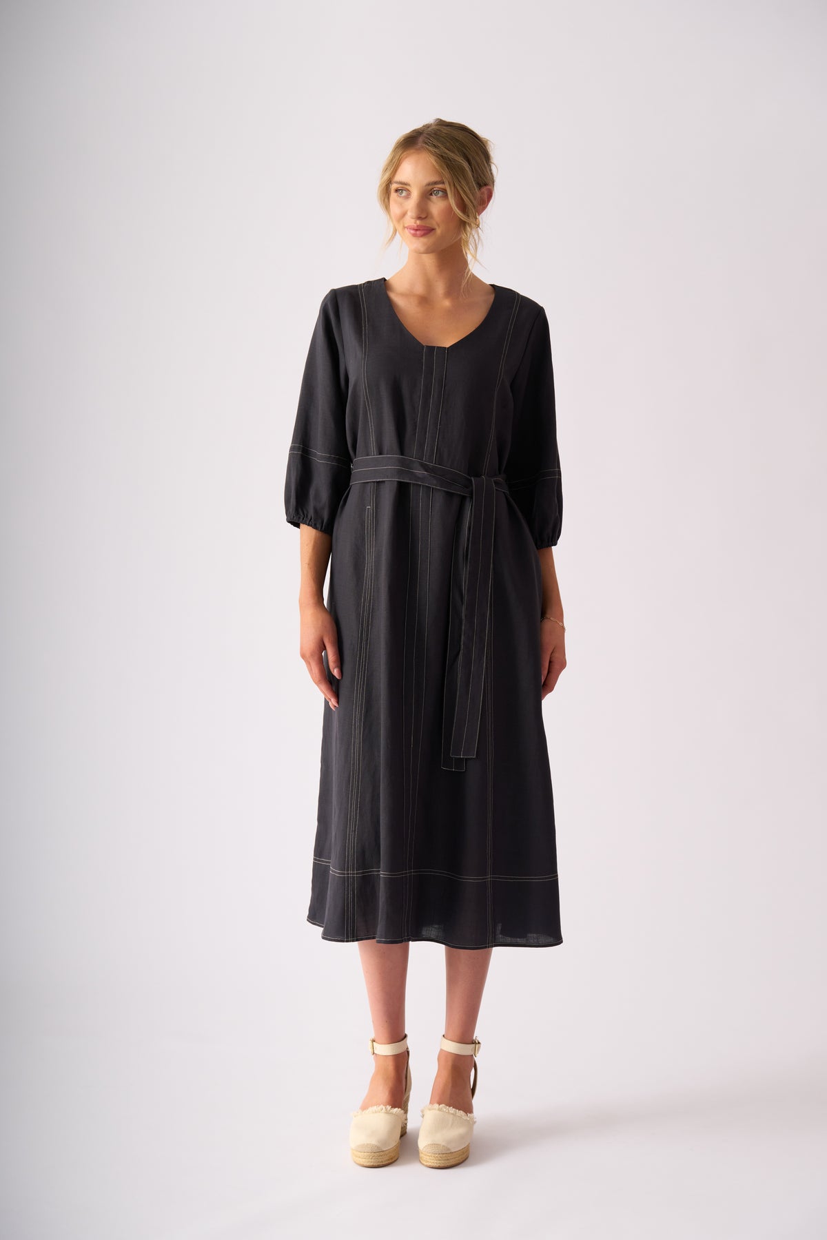 SHOUT OUT DRESS - DARK GUNSMOKE