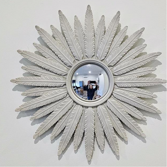WHITE FEATHER MIRROR