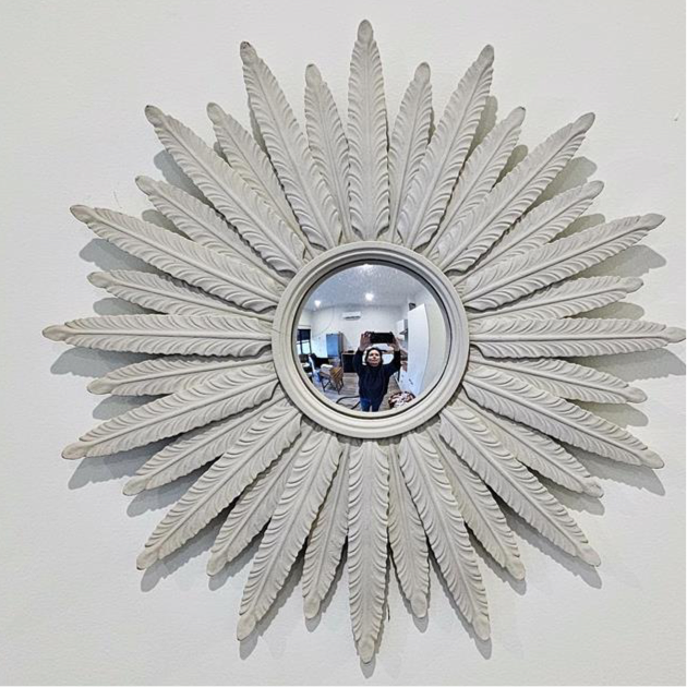 WHITE FEATHER MIRROR