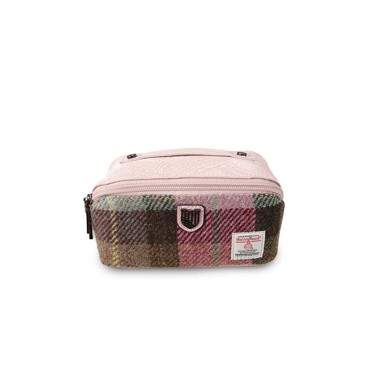 MINI WASH BAG - PINK GREEN TARTAN
