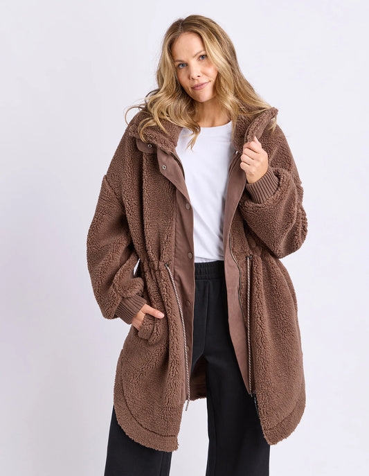 BRIDIE OVERSIZED JACKET - BROWN