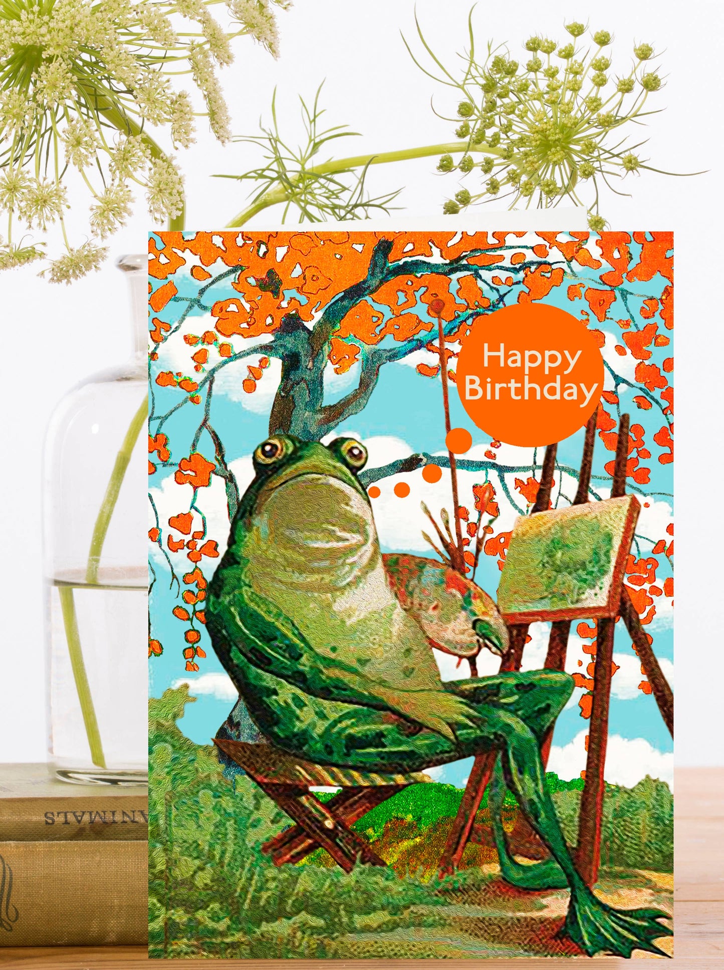 BIRTHDAY CARD - FROGGIE NICE PAINTER