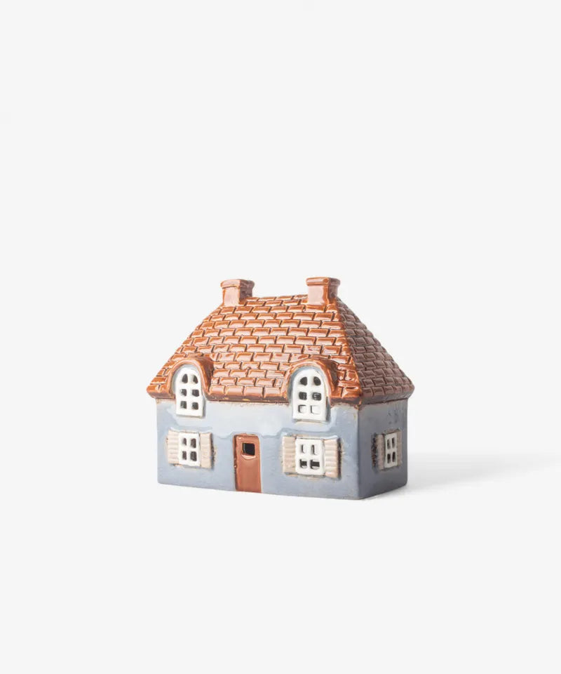 COTSWALD TEA LIGHT COTTAGE - BLUE