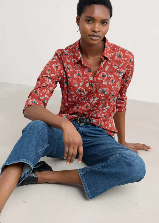 LARISSA SHIRT - ARTIST CAMELLIA RED SAIL