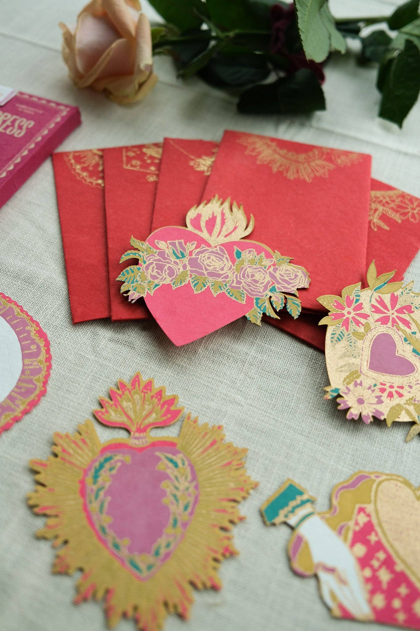 LOVE  HEART NOTECARDS