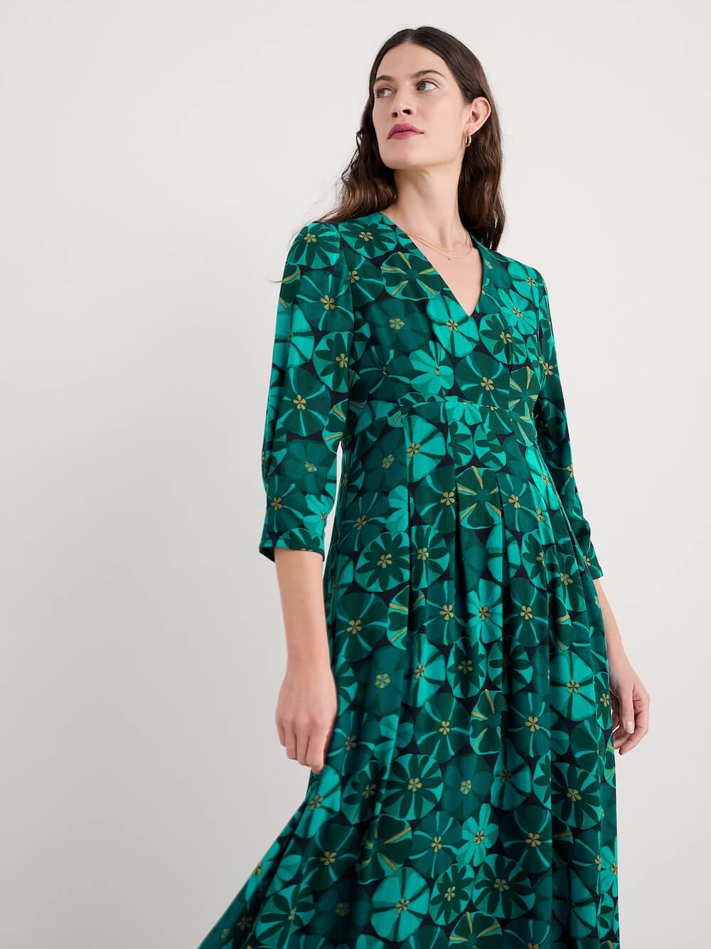 ETTA DRESS - HANDICRAFT FLOWERS ONYX