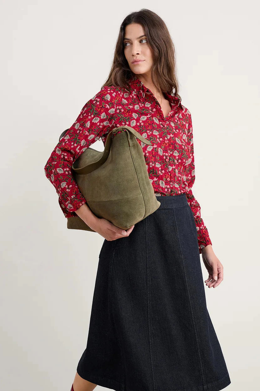 LARISSA SHIRT - WINTER WILDFLOWER CARMINE