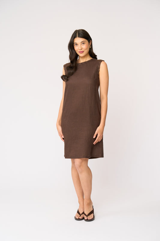 BRAIDY BUNCH DRESS - COCOA