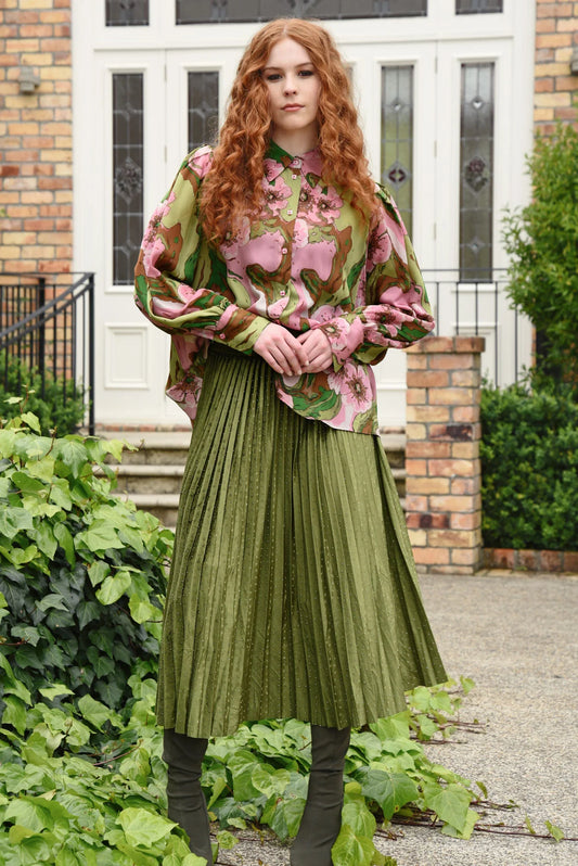 FOREVER LONG SKIRT - KHAKI