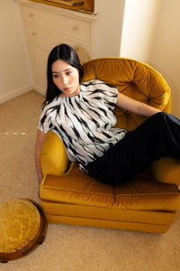 SOFT FOCUS TOP - LIQUORICE