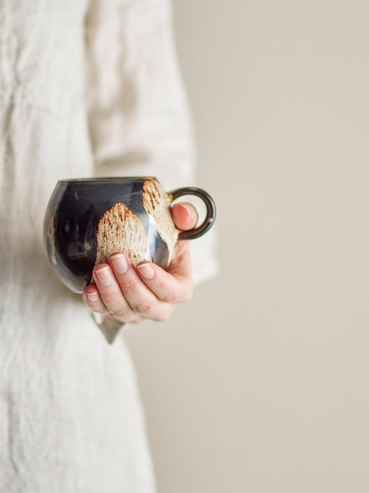 PAULA MUG - BROWN STONEWARE - SET OF 2