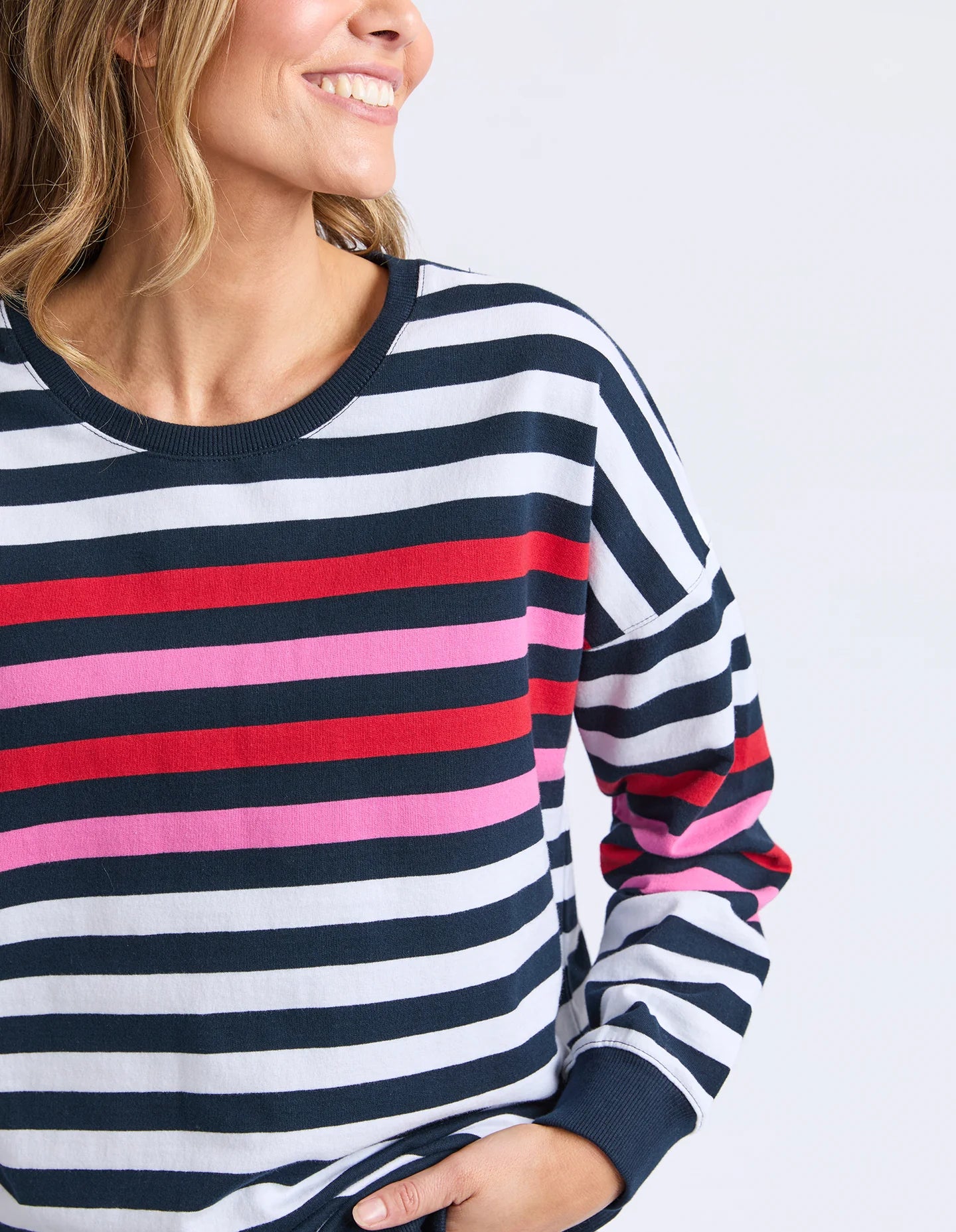 LOLLIPOP CREW - NAVY & WHITE STRIPE