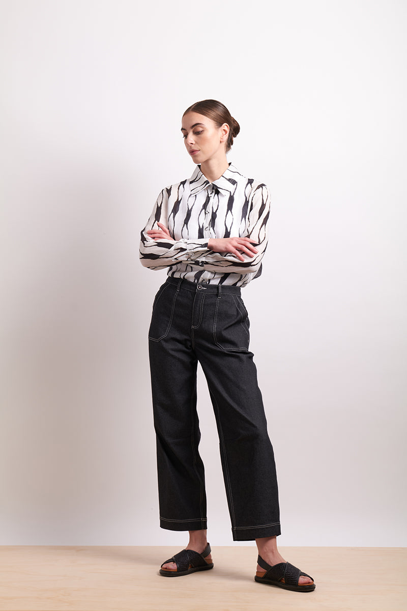 SOFT FOCUS SHIRT - LIQUORICE