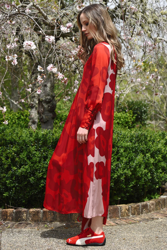 SUBTLE SWEET DRESS - PINK / RED