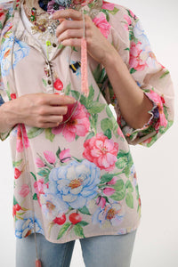 LA VILLE ROSE BLOUSE - IVORY FLORAL