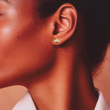 Load image into Gallery viewer, TRANQUILITY - GOLD LOTUS FLOWER EARRINGS
