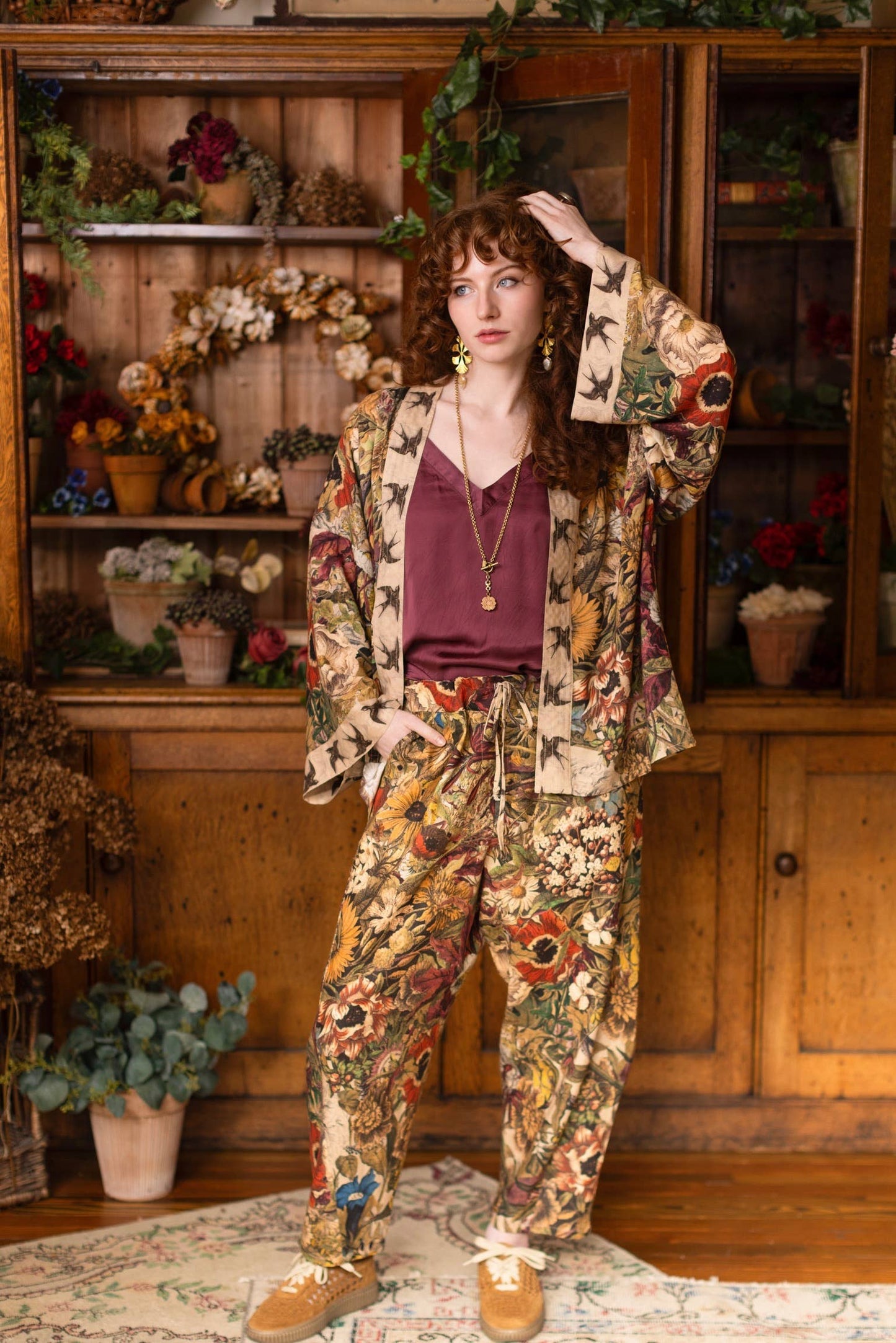 GOLDEN HOUR LINEN CROPPED ARTIST PANT