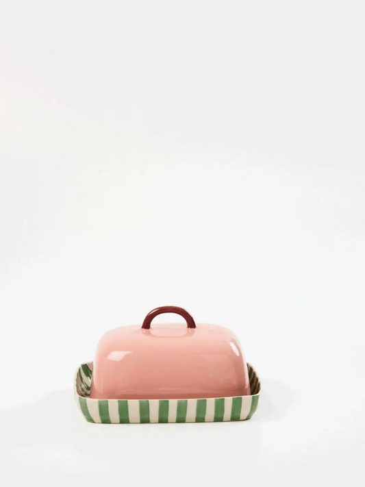 BLOOMIE PINK BUTTER DISH