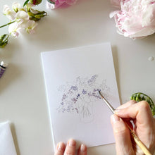 Load image into Gallery viewer, BOUQUETS PAINTABLE NOTECARDS