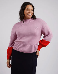 LOUIE MOCK NECK - PEONY PINK & TANGELLO