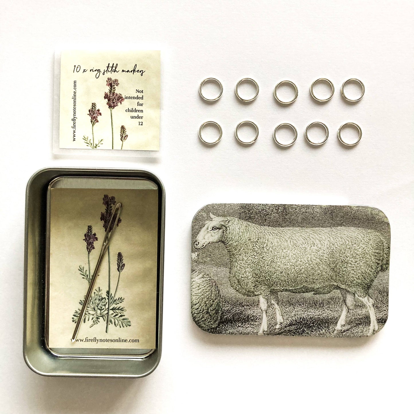 SHEEP KNITTING KIT TIN
