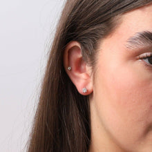 Load image into Gallery viewer, AMBITION SILVER STAR EARRINGS