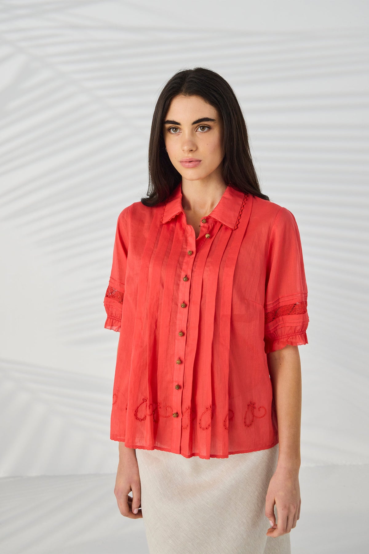 CRYSTAL SHIRT - TANGELO