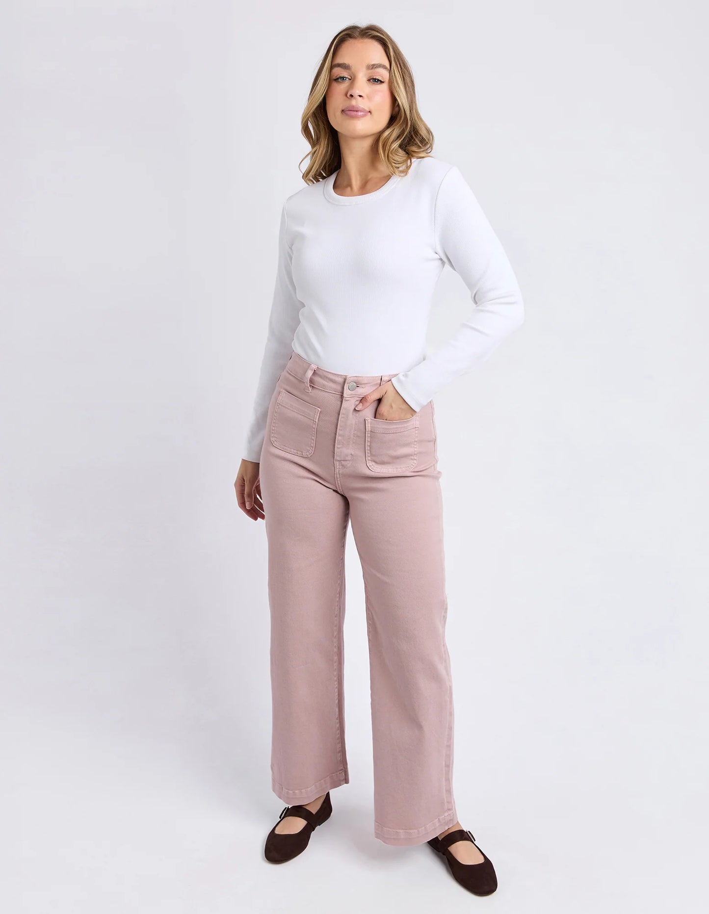 SARAH WIDE LEG JEAN - WOODROSE