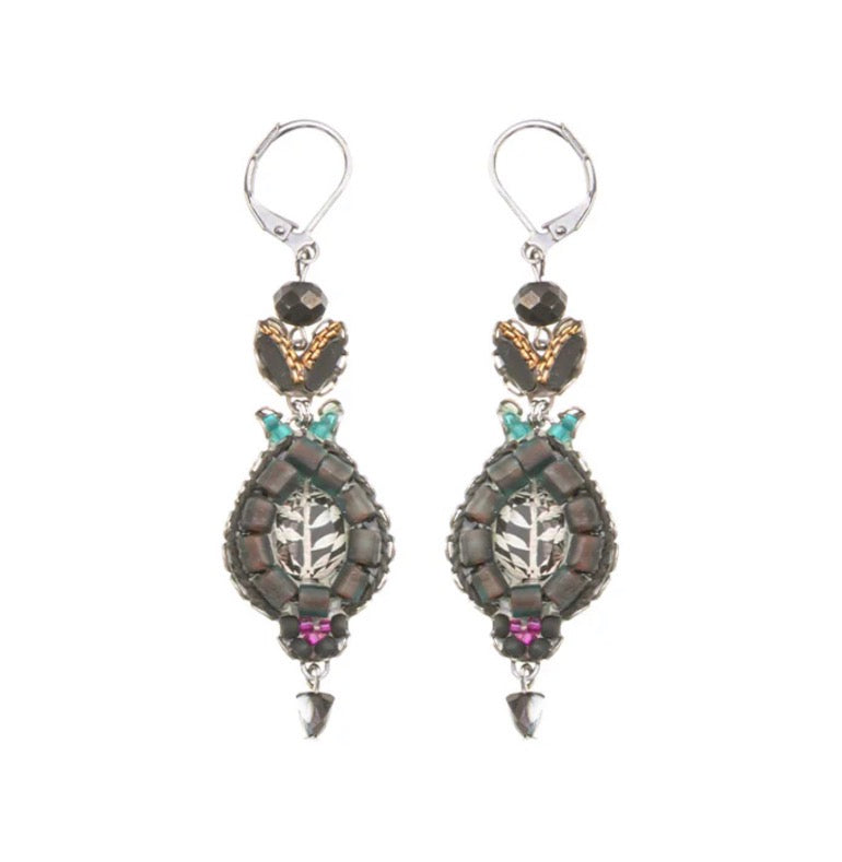 INK BLACK DROP EARRINGS - OBSIDIAN SET