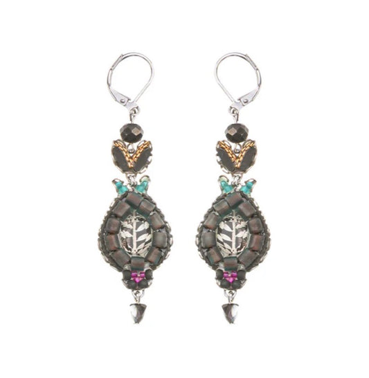 INK BLACK DROP EARRINGS - OBSIDIAN SET