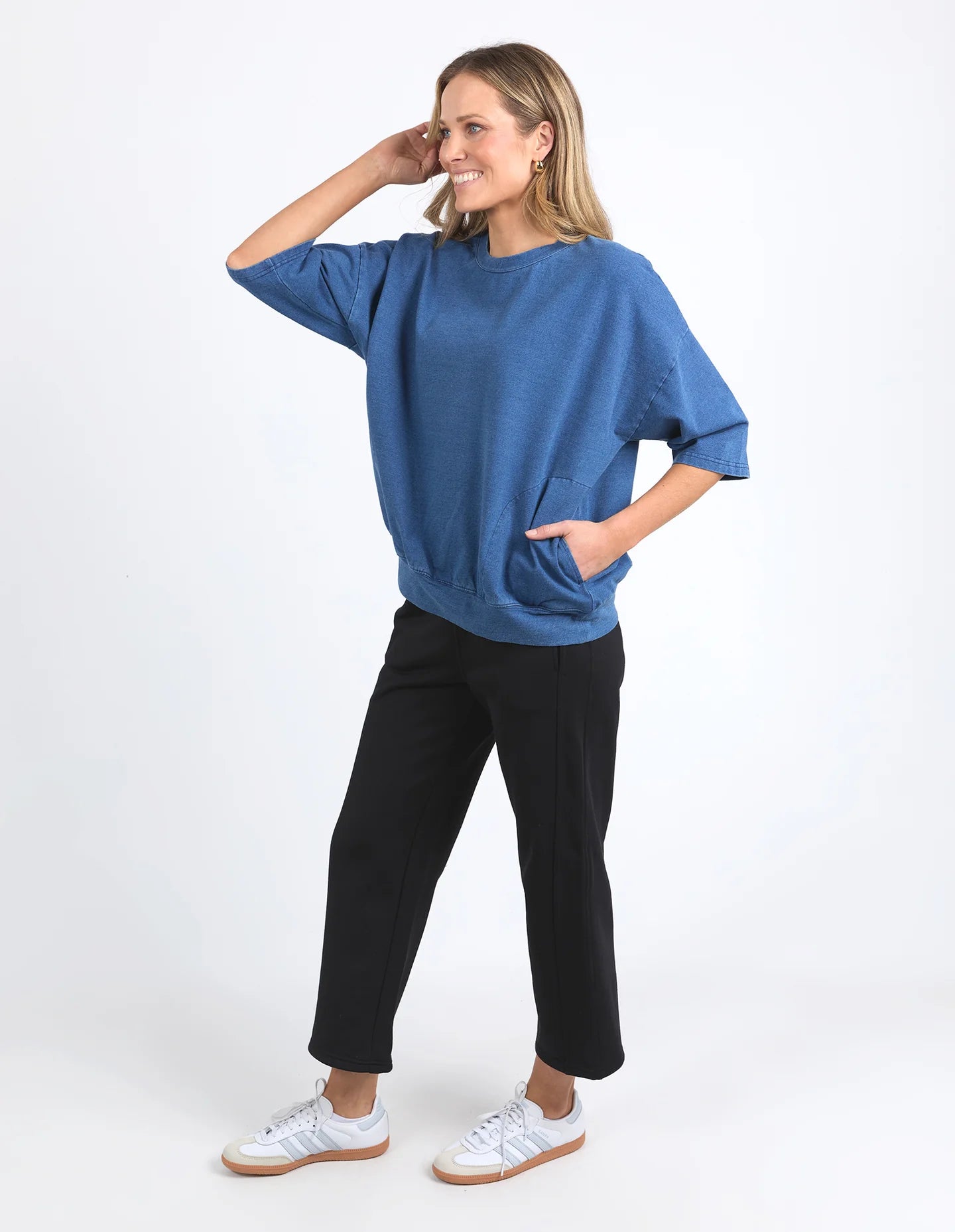MAZIE SWEAT - DENIM LOOK
