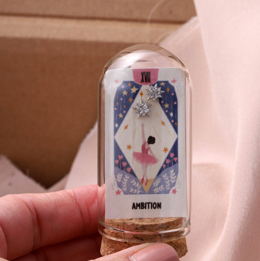 AMBITION SILVER STAR EARRINGS
