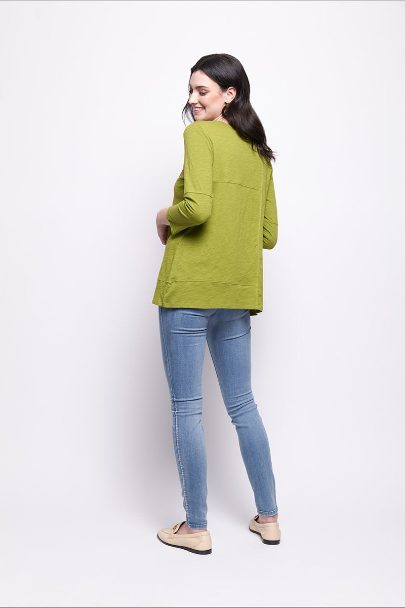 SO IT SEAMS TOP - CHARTREUSE