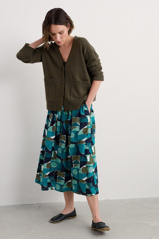 MEVAGISSEY SKIRT - PENWITH ABSTRACT EMULSION