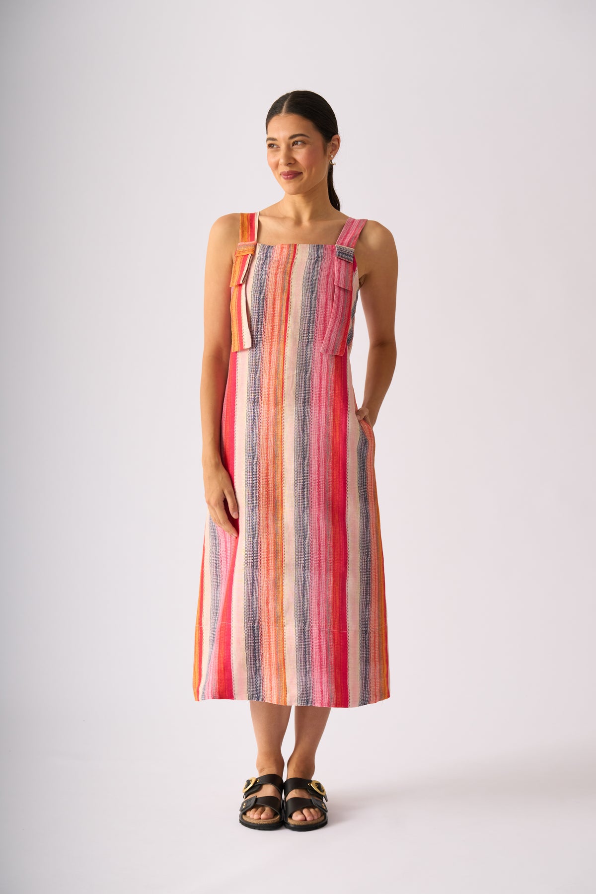 WHY KNOT DRESS - SUNSET STRIPE