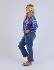 LEILANI BLOUSE - LANI TROPICAL PRINT