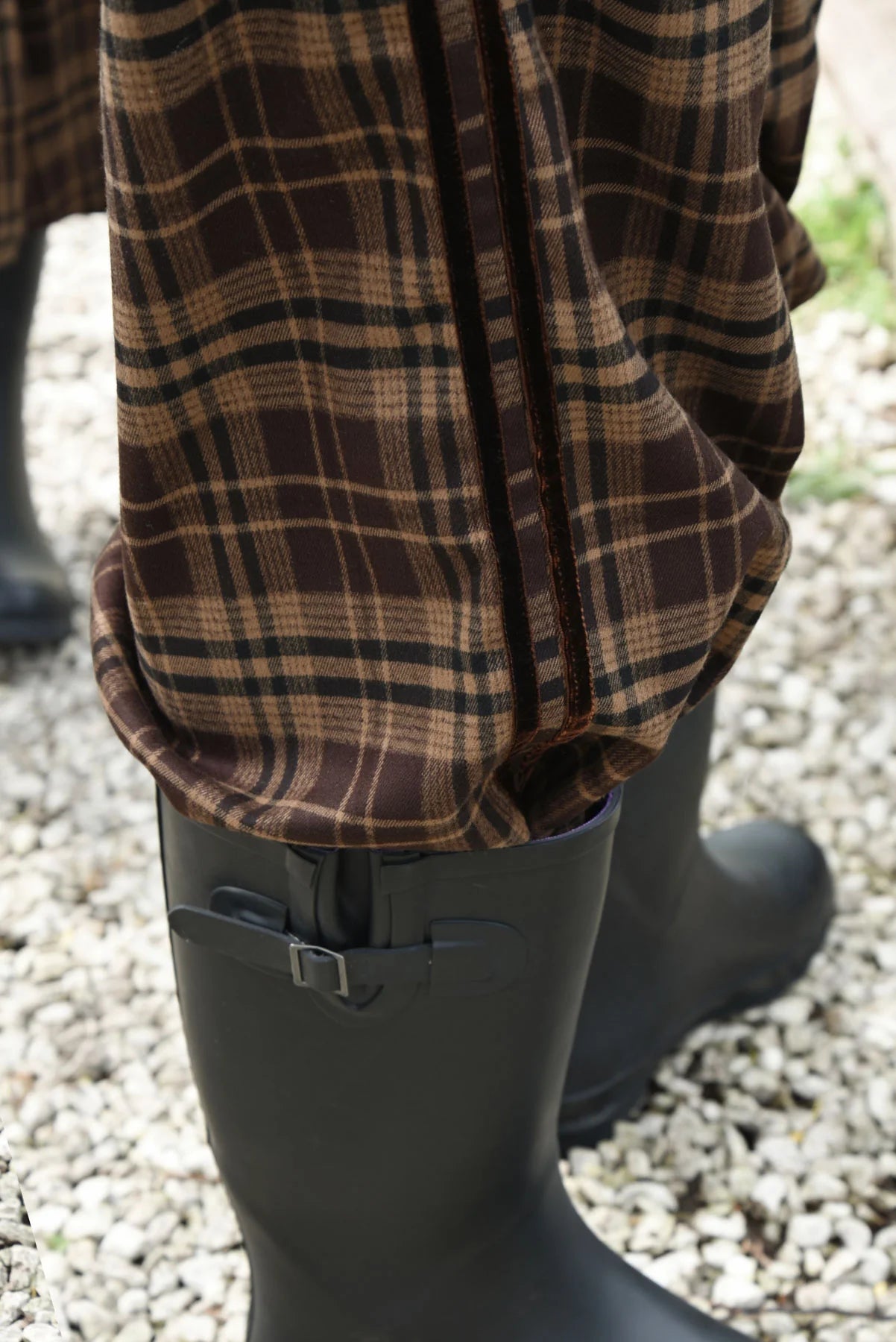 DOWN THE LINE PANT - CHOCOLATE CHECK