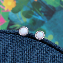 Load image into Gallery viewer, GREEN ELF WITH MOONSTONE STUD EARRINGS