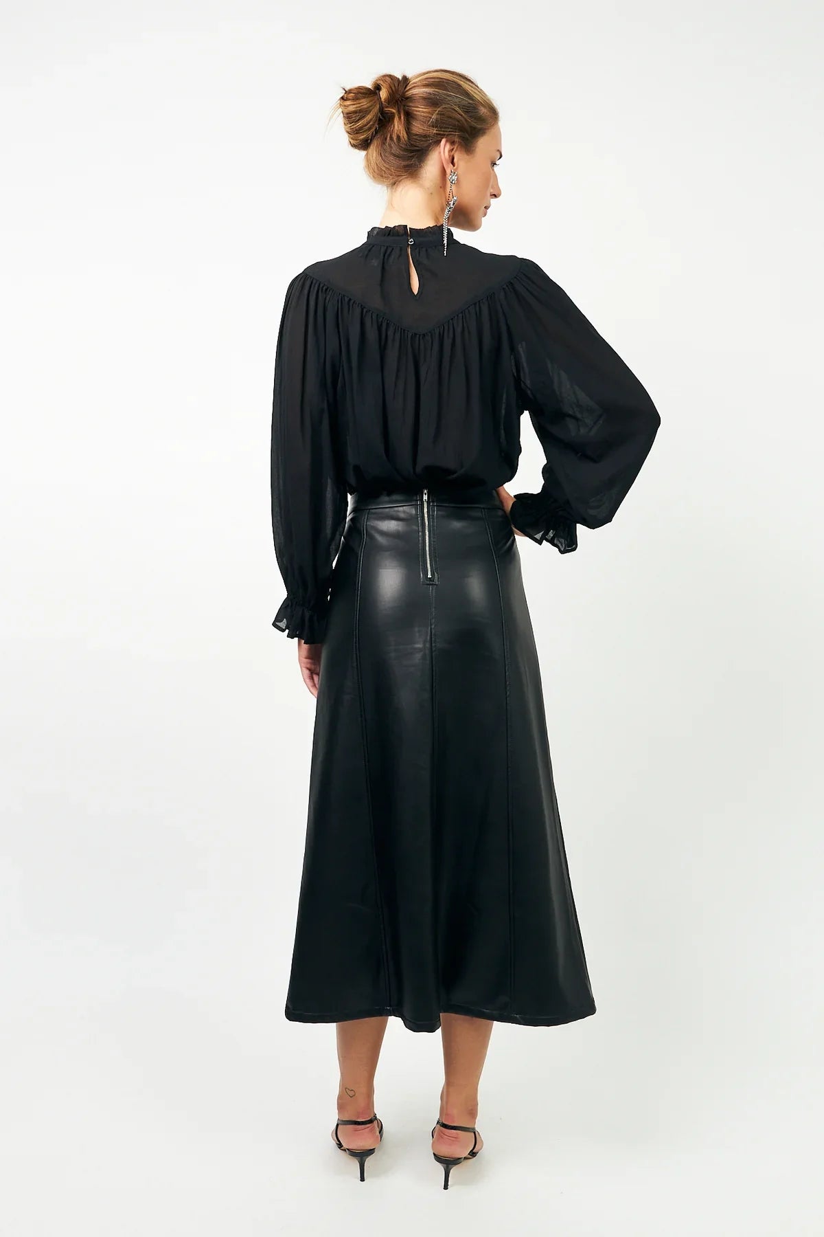 LAZISE MAXI SKIRT - BLACK