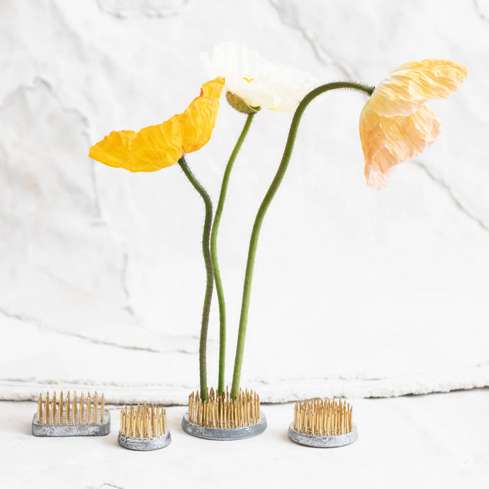 IKEBANA FLORISTS FROG WITH BRASS PINS