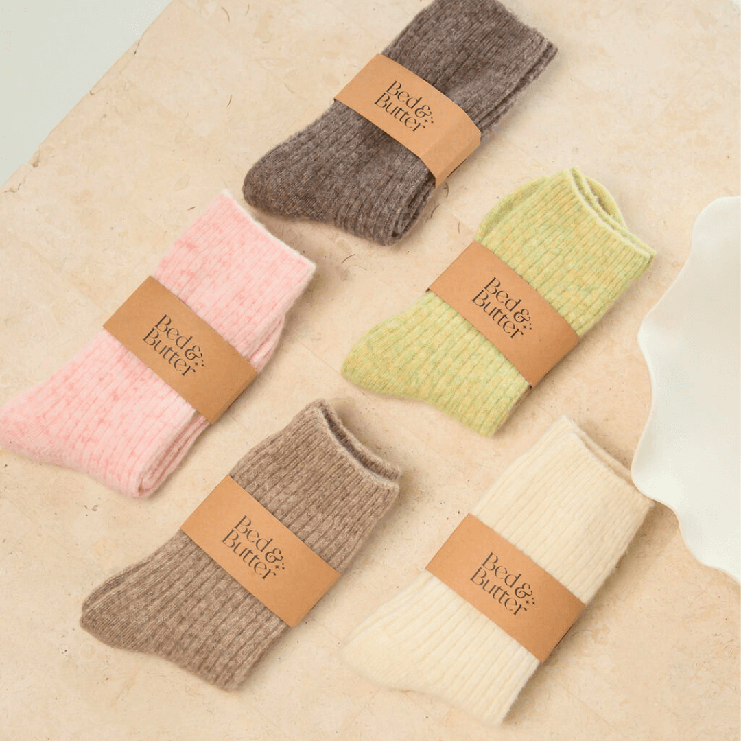 THE COMFIEST SOCKS - LIGHT BROWM S/M