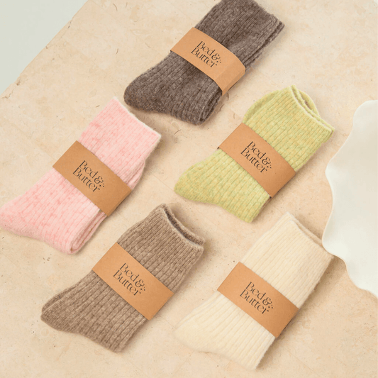 THE COMFIEST SOCKS - LIGHT BROWM S/M